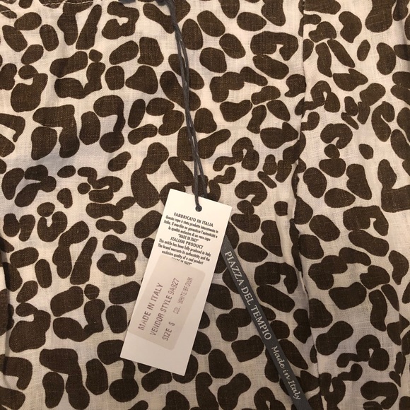 PIAZZA DEL TEMPIO LEOPARD BL/wh, NWT SZ SMALL - Picture 3 of 9